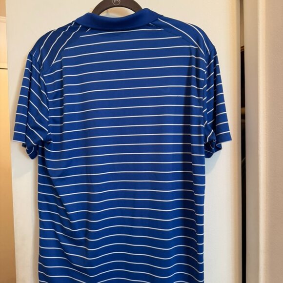 Blue Striped Men's Nike Golf Polo Size M - Picture 3 of 4